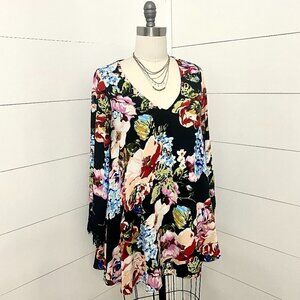 Show Me Your Mumu Portabella Boho Floral Lace Long Tunic Dress Size Small